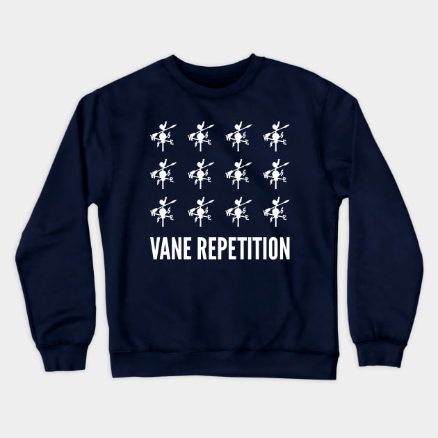 Vane Repetition Crewneck Sweatshirt by TimespunThreads